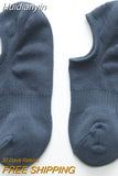 Huidianyin 10 Colors Summer Mesh Breathable Short Sock Slippers Men Soild Non-slip Silicone Socks Men's Ankle Invisible Boat Socks