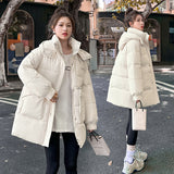 Cotton Clothing Women's Long Style 2024 Winter New Loose Large Size Small Thick Cotton-Padded Jacket Cotton Coat