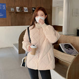 Version Of The New 2024 Short Down Cotton Clothes Women Thickened Warm Simple Versatile Style Jacket Tide