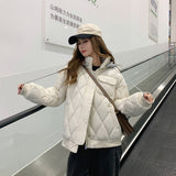 2024 Korean Version Of Loose Student Hooded Down Cotton Jacket