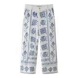 Huidianyin New Embroidery Fashion Baggy Trousers Wide-Legged Pants 2731240