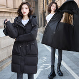 New Hooded Cotton-Padded Suit Korean Version Of The Large Size Long Loose Over The Knee Thick Padded Clothes Bread Coat