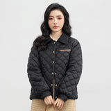 Fragrant Wind Ling Ling Light And Short Cotton Clothes Female 2024 Autumn And Winter New Loose Warm Small Lapel Cotton-Padded Clothes Tide