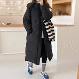 Down Cotton Clothes Female New Korean Version Loose Over The Knee Thick Warm Cotton-Padded Clothes Cotton-Padded Jacket Winter Coat Bread Clothes