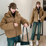 Winter Korean Version Of Cotton Padded Clothes Women Short Hooded Small Padded Clothes Padded Jacket Fashion Loose And Thick Bread Clothes