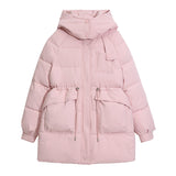 Cotton Clothing Women's Long Style 2024 Winter New Loose Large Size Small Thick Cotton-Padded Jacket Cotton Coat