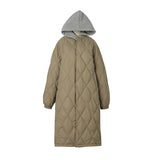 Cotton Clothes Female Long Winter 2024 New Knee Live Hat Oversize Port Wind Loose Down Cotton-Padded Jacket Tide