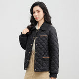 Fragrant Wind Ling Ling Light And Short Cotton Clothes Female 2024 Autumn And Winter New Loose Warm Small Lapel Cotton-Padded Clothes Tide