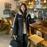 Cotton Coat Female Student Coat Winter 2024 New Thickened Cotton Clothes Bread Clothes Loose College Trend