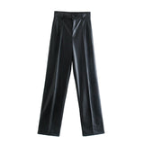 Huidianyin New Summer Style Straight Tube High Waist Shows Thin Solid Color Casual Pants 2761048