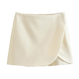 Huidianyin New Solid Color Fashion Style Short Style Four-Sided Bouncy Skirt Pants