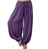 Huidianyin Ladies' Knickers Loose Casual Rayon Wide Tube Pants Harlan Pants Yoga Dance Pants