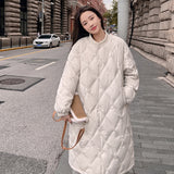 Cotton Clothes Female Long Winter 2024 New Knee Live Hat Oversize Port Wind Loose Down Cotton-Padded Jacket Tide