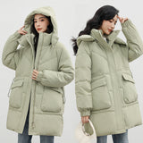 Sense Super Good-Looking Down Cotton Clothes Women 2024 New Winter Long Plus Thick Cotton-Padded Coat Super Thick Coat