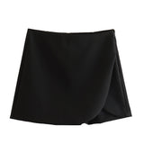 Huidianyin New Solid Color Fashion Style Short Style Four-Sided Bouncy Skirt Pants