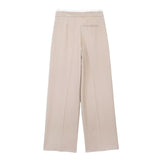 Huidianyin New Double Waistband Wide-Legged Pants Casual Pants 1608225