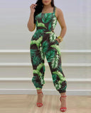 Huidianyin New Style Independent Station Fashion Braces Fashion Style Printed Conjoined Trousers Spot Girl