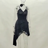 Huidianyin Pleated V-Neck Suspender Dress In Summer, The New Niche Design Feels Sweet And Cool