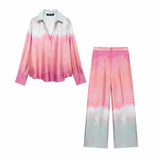 Huidianyin New Tie-Dye Printed Shirt 8339211 Casual Pants 8200202