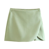 Huidianyin New Solid Color Fashion Style Short Style Four-Sided Bouncy Skirt Pants