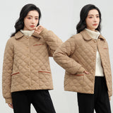 Fragrant Wind Ling Ling Light And Short Cotton Clothes Female 2024 Autumn And Winter New Loose Warm Small Lapel Cotton-Padded Clothes Tide