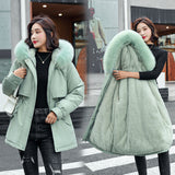 To Overcome The Female 2024 New Add Velvet Add Thick Cotton-Padded Jacket Winter Wear Korean Version Small Down Cotton-Padded Jacket Coat Season