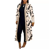 Huidianyin Independent Station Fashion Printing Long-Sleeved Spliced Coat Women's Wear Spot