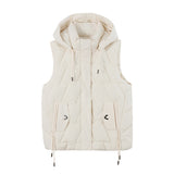 Cotton Vest Female Autumn Winter 2024 New Korean Version Vest Stand Collar Short Horse Clip All-Padded Clothes Vest Coat