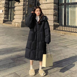 Fufu Yellow Down Cotton Jacket Female Winter 2024 New Medium And Long Super Fairy Over The Knee Age Reduction Bread Jacket