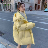 Gentle Short Down Cotton Jacket Female Small Man 2024 Winter New Add Thick Hot Style Bread Jacket Cotton-Padded Jacket