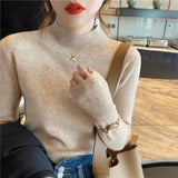 Huidianyin Sweater Women Fashion New Stretch Basic Tops Knitted Pullovers Long Sleeve Bottoming Jumper Ladies Sweater New