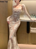 Huidianyin Bandage White Lace Wedding Dress Vintage Bodycon Evening Prom Mermaid Robe Women Summer Spaghetti Straps Vestidos Mujer