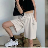 Huidianyin Women High Waist Sweatpants Korean Fashion Plus Size Casual Loose Wide Leg Pants Harajuku All Match Female Running Shorts