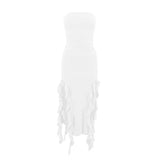 Huidianyin Long Dresses For Women Slit Sexy Bodycon Sleeveless Jellyfish Dress Hot Girls Fashion Off The Shoulders Maxi Dress Woman