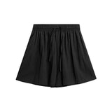 Huidianyin Summer Folds Ice Silk Shorts Women Korean Streetwear Loose Wide Leg Pants Fashion Casual Female High Waist Shorts New