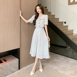 Huidianyin Fragrant New Summer Fashion Korean Sweet Elegant 2 Piece Set Women Coat Top + Midi Skirt Suits Womens Two Peice Sets