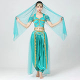 Huidianyin Belly Dance Costumes Set For Women Noble Jasmine Cosplay Stage Performance Dancewear Festival Arabian Costumes