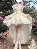 Huidianyin Elegant Birthday Lolita Party Dress With Underskirt Outfits Women French Ruffles Dancing Vestidos Summer Korean Clothes