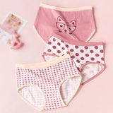 Huidianyin Kids Panties 7 Collections Chirdren's Underwear Lovely Girls Briefs Floral Grid Cute Pants Baby Dots Cotton Underpants