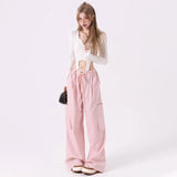 Huidianyin Korean Fashion Cargo Pants Women Pockets Vintage Designer Baggy Pants Female Holiday High Street Casual Pants Spring