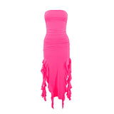 Huidianyin Long Dresses For Women Slit Sexy Bodycon Sleeveless Jellyfish Dress Hot Girls Fashion Off The Shoulders Maxi Dress Woman