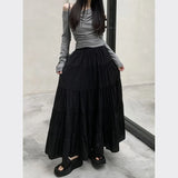 Huidianyin High Waist White Mini Skirt Women Fashion Korean Patchwork A-Line Skirts Female Summer Solid Elegant All-Match Long Skirt