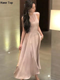 Huidianyin Romantic A-line Party Dresses Women Elegant Sleeveless Birthday Graduation Midi Dress Summer New Fashion Mujers Robe