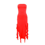 Huidianyin Long Dresses For Women Slit Sexy Bodycon Sleeveless Jellyfish Dress Hot Girls Fashion Off The Shoulders Maxi Dress Woman