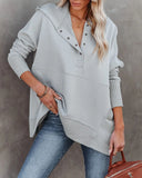 Huidianyin Loose White Women Sweatshirt Autumn Winter V-neck Hooded Batwing Sleeve Hoodie Threaded Splicing Top For Women Pullovers