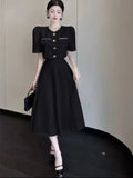 Huidianyin Fragrant New Summer Fashion Korean Sweet Elegant 2 Piece Set Women Coat Top + Midi Skirt Suits Womens Two Peice Sets