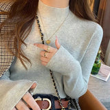 Huidianyin Sweater Women Fashion New Stretch Basic Tops Knitted Pullovers Long Sleeve Bottoming Jumper Ladies Sweater New