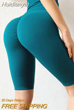 Huidianyin TO BN Women's Yoga Cycling Shorts Leggings Solid Color Sexy High Waist Elastic Fitness Push Up Sport Running Female Pants