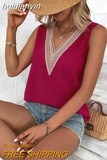 huidianyin V Neck Summer Lace Blouse for Woman 2023 Fashion Casual Top Solid Elegant Shirt Women's Office Lady Blusas New 25991