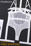 Huidianyin Sensual Lingerie Hollow Out Bodysuit Porn Exotic Costumes Halter Pornographic Hot Sissy Body Sexy Lace Erotic Top